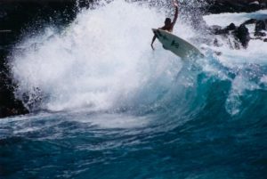 Surfing in Kona, Hawaii